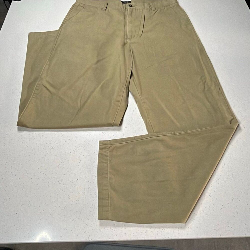 Indigo Palms Denim Company Mens Khaki Pants 35x33 100% Cotton Classic Chino